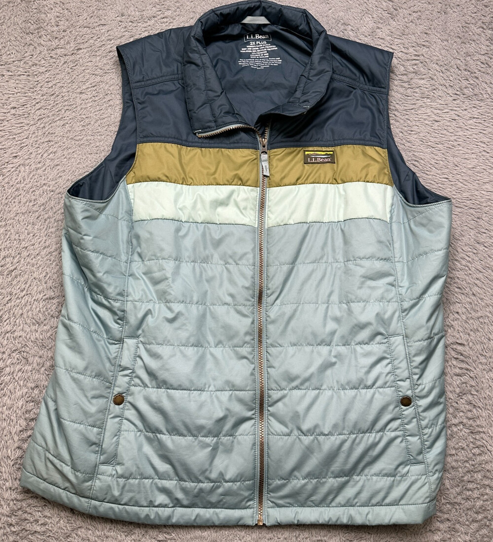L.L.Bean Vest Womens 2X Plus Mountain Classic Puffer Zip Outdoors Hiking